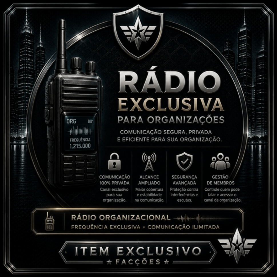 Radio exclusiva para organizações